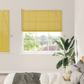 Persianas y Toldos para Ventanas Amarillo 140 x 160 cm Bambú