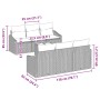 Conjunto de sofá de jardín con cojín 7 pcs Gris 55 x 55 x 37 cm