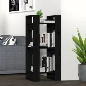 Shelf / space divider made of black pine wood 41x35x91 cm by vidaXL, Bookcases and shelves - Ref: Foro24-813863, Price: 36,91...