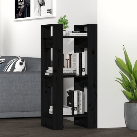 Shelf / space divider made of black pine wood 41x35x91 cm by vidaXL, Bookcases and shelves - Ref: Foro24-813863, Price: 36,91...