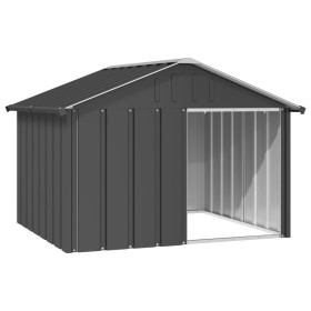 Casa de perro acero galvanizado antracita 116,5x103x81,5 cm