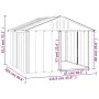Galvanized anthracite steel dog house 116.5x103x81.5 cm by vidaXL, Dog kennels - Ref: Foro24-171540, Price: 110,36 €, Discoun...