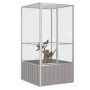 Jaula de pájaros acero galvanizado gris 111x107x211,5 cm de vidaXL, Pies y jaulas para pájaros - Ref: Foro24-171551, Precio: ...