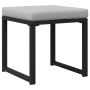 Conjunto de sofá de jardín 4 pcs Negro 61 x 72.5 x 71 cm Acero