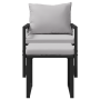 Conjunto de sofá de jardín 4 pcs Negro 61 x 72.5 x 71 cm Acero