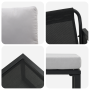 Conjunto de sofá de jardín 4 pcs Negro 61 x 72.5 x 71 cm Acero