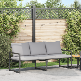 Banco de jardín Negro 61 x 72.5 x 71 cm Acero
