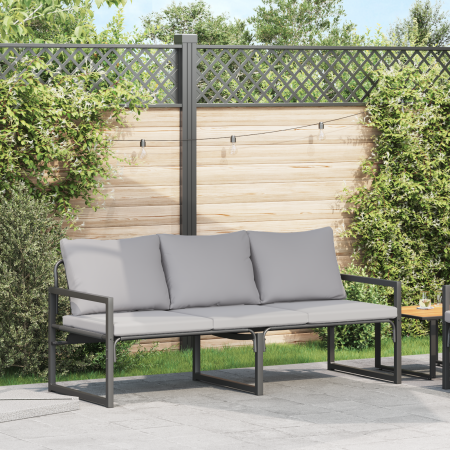 Banco de jardín Negro 61 x 72.5 x 71 cm Acero