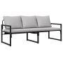 Banco de jardín Negro 61 x 72.5 x 71 cm Acero