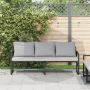 Banco de jardín Negro 61 x 72.5 x 71 cm Acero
