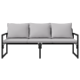 Banco de jardín Negro 61 x 72.5 x 71 cm Acero