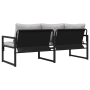 Banco de jardín Negro 61 x 72.5 x 71 cm Acero