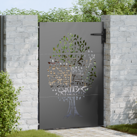 Puerta de jardín Otro Negro 100 x 150 cm