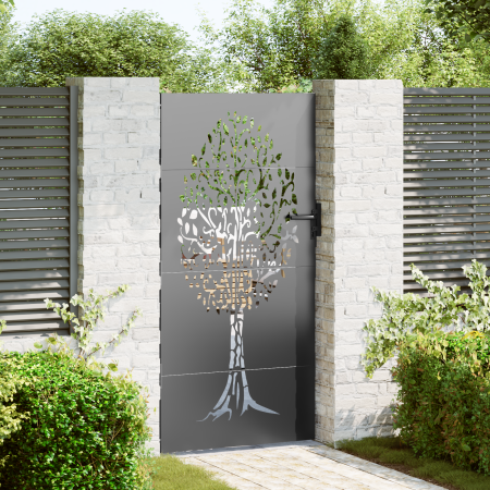 Puerta de jardín Otro Negro 100 x 175 cm