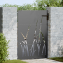 Puerta de jardín con cerradura Negro 105 x 150 cm