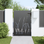 Puerta de jardín con cerradura Negro 105 x 150 cm