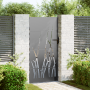 Puerta de jardín con cerradura Negro 105 x 175 cm