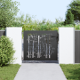 Puerta de jardín Otro con cerradura Negro 105 x 100 cm