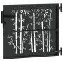 Puerta de jardín Otro con cerradura Negro 105 x 100 cm
