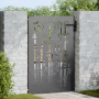 Puerta de jardín Otro con cerradura Negro 105 x 150 cm