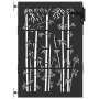 Puerta de jardín Otro con cerradura Negro 105 x 150 cm