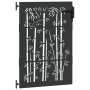 Puerta de jardín Otro con cerradura Negro 105 x 150 cm