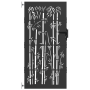 Puerta de jardín Otro con cerradura Negro 105 x 200 cm