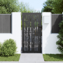 Puerta de jardín Otro con cerradura Negro 105 x 200 cm