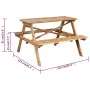 Bamboo picnic table 115x115x81 cm by vidaXL, Garden tables - Ref: Foro24-341754, Price: 137,98 €, Discount: %