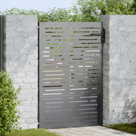 Puerta de jardín Negro 105 x 125 cm