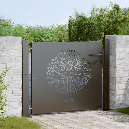 Puerta de jardín Otro Negro 105 x 100 cm