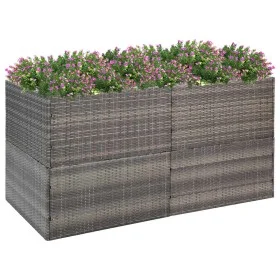 Gray synthetic rattan planter 157x80x80 cm by vidaXL, Pots and planters - Ref: Foro24-319178, Price: 128,55 €, Discount: %