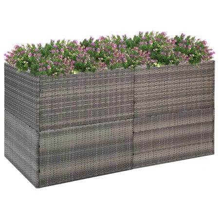 Gray synthetic rattan planter 157x80x80 cm by vidaXL, Pots and planters - Ref: Foro24-319178, Price: 128,55 €, Discount: %