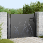 Puerta de jardín Negro 105 x 100 cm