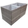 Gray synthetic rattan planter 157x80x80 cm by vidaXL, Pots and planters - Ref: Foro24-319178, Price: 151,63 €, Discount: %