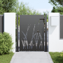 Puerta de jardín Negro 105 x 150 cm