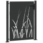 Puerta de jardín Negro 105 x 150 cm