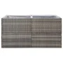 Gray synthetic rattan planter 157x80x80 cm by vidaXL, Pots and planters - Ref: Foro24-319178, Price: 128,55 €, Discount: %