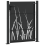 Puerta de jardín Negro 105 x 150 cm