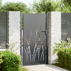 Puerta de jardín Negro 105 x 175 cm