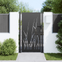 Puerta de jardín Negro 105 x 200 cm