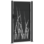 Puerta de jardín Negro 105 x 200 cm