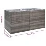 Gray synthetic rattan planter 157x80x80 cm by vidaXL, Pots and planters - Ref: Foro24-319178, Price: 128,55 €, Discount: %