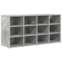 Armario para Zapatos Gris concreto 52.5 x 30 x 50 cm