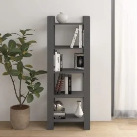 Gray solid wood shelving/space divider 60x35x160 cm by vidaXL, Bookcases and shelves - Ref: Foro24-813891, Price: 65,95 €, Di...