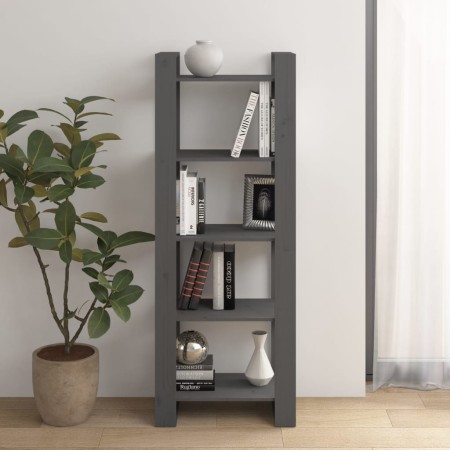 Graues Massivholzregal/Raumteiler 60x35x160 cm von vidaXL, Bücherregale und Regale - Ref: Foro24-813891, Preis: 66,61 €, Raba...