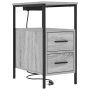 Cajoneras de Noche con cajón 2 pcs Gris sonoma 30 x 48 x 61 cm