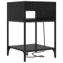 Cajoneras de Noche 2 pcs Roble negro 40 x 40 x 61 cm