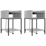 Cajoneras de Noche 2 pcs Gris sonoma 40 x 40 x 61 cm