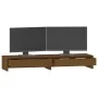 Monitorständer aus massivem Kiefernholz, honigbraun, 100 x 27 x 15 cm von vidaXL, Computersockel und -erhöhungen - Ref: Foro2...